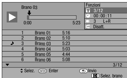 PIONEER BDP-120 - Premere BLU (Funzioni) quando viene visualizzata la schermata CD. - 1