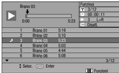 PIONEER BDP-120 - Premere / per selezionare la traccia, poi premere ENTER durante la riproduzione o quando la riproduzioneiene interrota. - 1