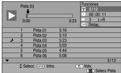 PIONEER BDP-120 - Procedimiento de operación para el menu "Funciones" - 1