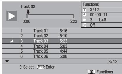 PIONEER BDP-120 - Playback by selecting a track - 1