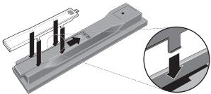 PIONEER BDP-430 - Einlagen der Batterien in die Fernbedienung - 3