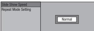 PIONEER BDP-LX54 - Ajuste de la velocidad de presentacion de diapositivas/reproduccion repetition - 1