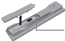 PIONEER BDP-LX54 - Colocacion de las pilas en el mando a distancia - 1