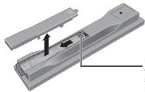 PIONEER BDP-LX54 - Einlagen der Batterien in die Fernbedienung - 1