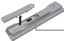 PIONEER BDP-LX54 - Insertion des piles dans la télékomande - 1