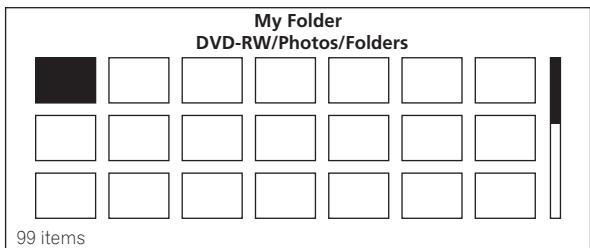 My Folder DVD-RW/Photos/Folders 99 items