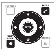 TOP MENU TOOLS ENTER HOME MENU RETURN