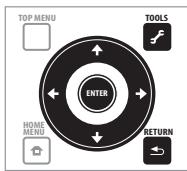 TOP MENU TOOLS ENTER HOME MENU RETURN