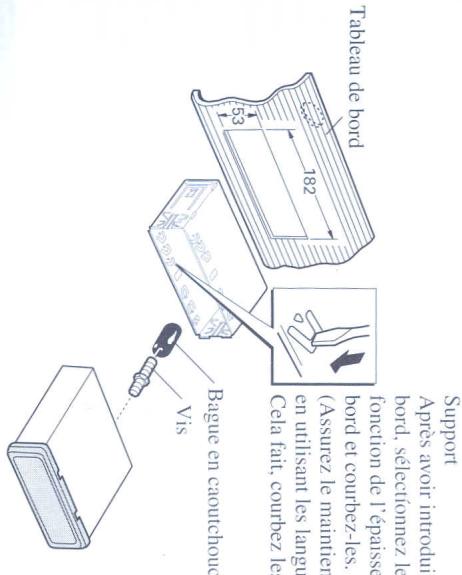 PIONEER DEH-P5800MP - Installation avec une bague en caoutchouc (fig. 5) - 1