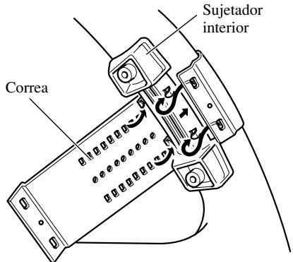 PIONEER DEH-P8400MP - Asegure el sujetador interior en el interior de la circunferencia del volante con la correa. (Fig. 8) - 1