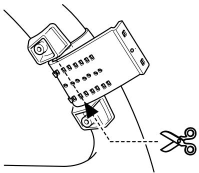 PIONEER DEH-P8400MP - Knip het overtollige gedeelte van de riem bij het midden van de binnenste houder af. (Afb. 9) - 1