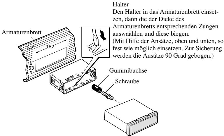 PIONEER DEH-P8400MP - Einbau mit der Gummibuchse - 1
