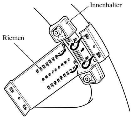 PIONEER DEH-P8400MP - Den Innenhalter mit dem Riemen am Innenumkreis des Lenkrads anbringen. (Abb. 8) - 1