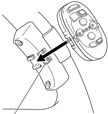 PIONEER DEH-P8400MP - Install the remote control unit in the holder. (Fig. 11) - 1