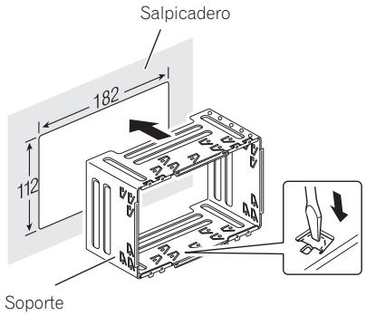 PIONEER AVIC-F320BT - Instale el soporte en el salpicadero. - 1
