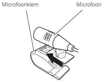 PIONEER AVIC-F320BT - Plaats de microfoon in de microfoon-klem. - 1