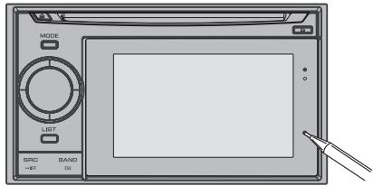 PIONEER AVIC-F320BT - Drücken Sie die RESET-Taste, während die abnehmbare Einheit angebracht ist. - 1