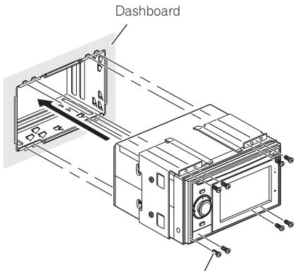 PIONEER AVIC-F320BT - Install the holder into the dashboard. - 2