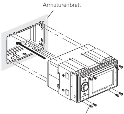 PIONEER AVIC-F320BT - Installieren Sie das Navigationsgerät und ziehen Sie die Schrauben an. - 1