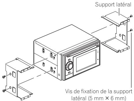 PIONEER AVIC-F320BT - Retirer les supports latéraux. - 1