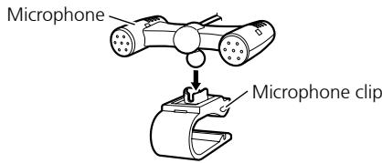 PIONEER DEH-P8100BT - When installing the microphone on the sun visor - 1