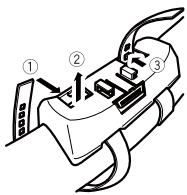 PIONEER DEH-P8100BT - Fix the holder to the inside edge of the steering wheel so that the holder is facing the driver. - 1