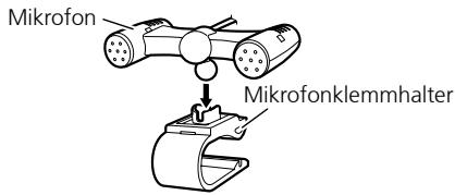 PIONEER DEH-P8100BT - Befestigung des Mikrofons an der Sonnenblende - 1