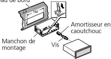 PIONEER DEH-P8100BT - Installation avec l'amortisseur en caoutchouc - 1
