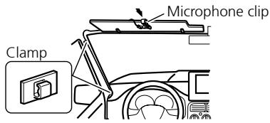 PIONEER DEH-P8100BT - When installing the microphone on the sun visor - 2