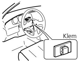 PIONEER DEH-P8100BT - Bevestig de microfoonclip op de stuurkolom. - 2