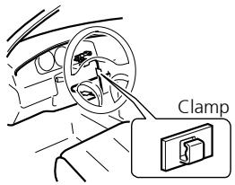 PIONEER DEH-P8100BT - Install the microphone clip on the steering column. - 2