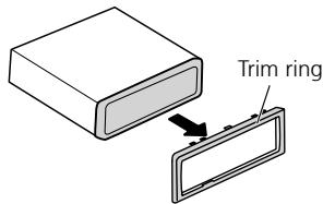 PIONEER DEH-P8100BT - Removing or attaching the trim ring - 1