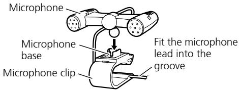 PIONEER DEH-P8100BT - Install the microphone on the microphone clip. - 1