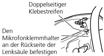 PIONEER DEH-P8100BT - Das Mikrofon an der Lenksäule befestigen. - 1