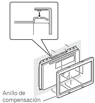 PIONEER FH-P80BT - Fije el anillo de compensacion. - 1