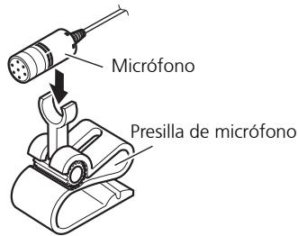 PIONEER FH-P80BT - Cuando instale el micrófono en la visera - 1