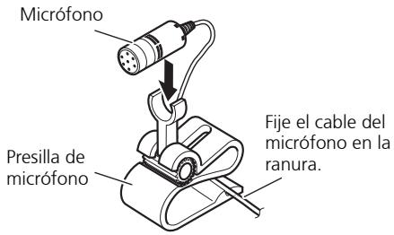 PIONEER FH-P80BT - Cuando instale el micrófono en la base del volante - 1