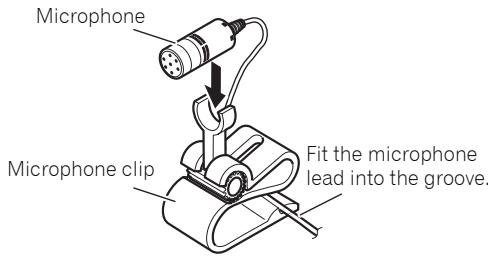 PIONEER FH-P80BT - When installing the microphone on the steering column - 1