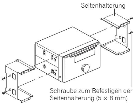 PIONEER FH-P80BT - Entfernen Sie die Seitenhalterungen. - 1