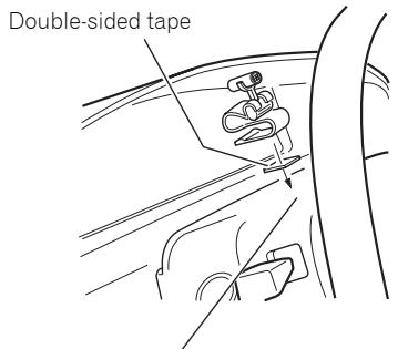 PIONEER FH-P80BT - Install the microphone clip on the steering column. - 1