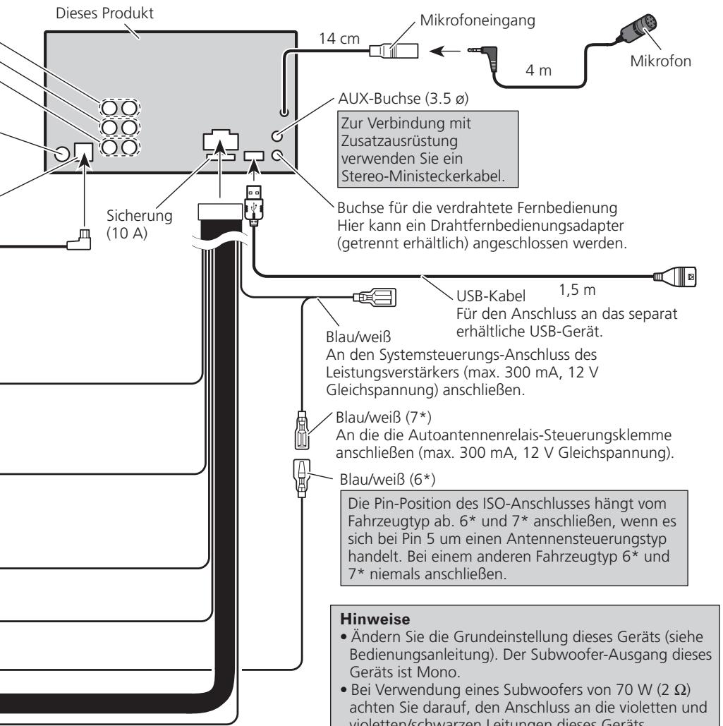 PIONEER FH-P80BT - Anschluss des Stromkabels - 2