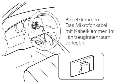PIONEER FH-P80BT - Das Mikrofon an der Lenksäule befestigen. - 2