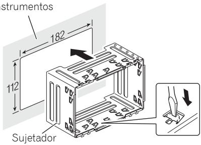 PIONEER FH-P80BT - Instale el sujetador en el tablero de instrumentos. - 1