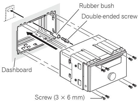PIONEER FH-P80BT - Install this unit and fasten the screws. - 1