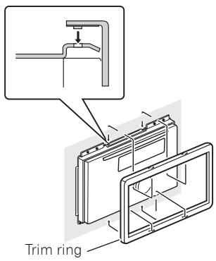 PIONEER FH-P80BT - Attach the trim ring. - 1