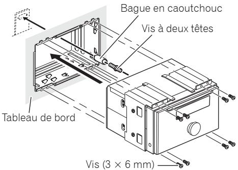 PIONEER FH-P80BT - Installation en utilisant le support principal et le support latéral - 2