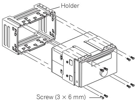 PIONEER FH-P80BT - - Remove the holder. - 1