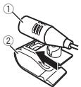 PIONEER MVH-150UI - When installing the microphone on the sun visor - 1