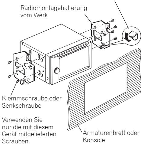 PIONEER AVH-P4000DVD - Befestigen Sie das Gerät an der Radiomontagehalterung vom Werk. - 2