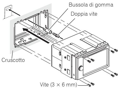 PIONEER AVH-P4000DVD - Installare l'apparecchio e serrare le viti. - 1